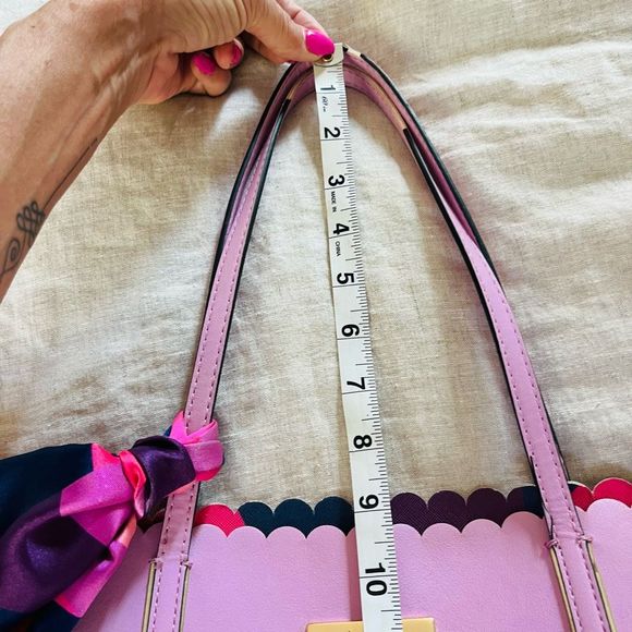 Trina Turk Bags | Color Pop Pink scalloped rim Trina  by Trina Turk large tote💗 - Picture 9 of 13